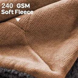 VAS COLLECTIONS Beige & Grey Heavy Winter 300 GSM Single Bed Blanket image 5