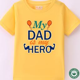 BLUSHES Kids Father's Day Theme Typography Printed Regular Fit Cotton T-shirt-picture-45