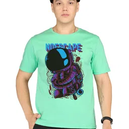 BRAWNY BATTLER Graphic Printed Round Neck Short Sleeves Pure Cotton T-shirt image 2