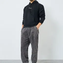 Styli Men Chest Printed Regular Fit Hooded Sweatshirt image 2