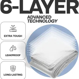 double kissan 200 GSM Tarpaulin Sheet 10x8ft Clear Tent - For Industrial Roofs, Warehouses, Transport, Flood & Machinery Cover image 3