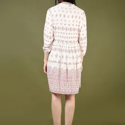 V-Mart Printed Cotton A-Line Knee Length Ethnic Dresses image 5