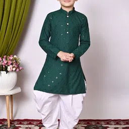 NFC CREATION Boys Embroidered Regular Sequinned Kurta with Patiala-picture-29