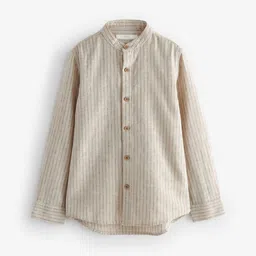 NEXT Boys Linen Cotton Striped Casual Shirt-image-60