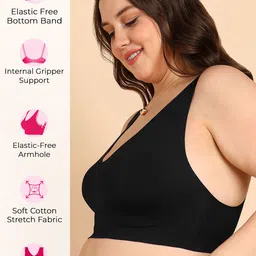 Tweens Invisi-Fit Plus-Size Non-Padded Cotton Bonded Seamless Bralette Bra image 4