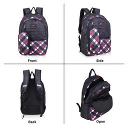 ECHOBOOMERS Unisex Geometric Printed 21L Water-Resistant Backpack with Pouch image 5