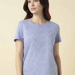Van Heusen Women Cotton Printed Relax Fit Lounge T-Shirt-picture-33
