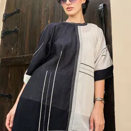 Indo Era Embroidered Kaftan Top With Trousers-image-60