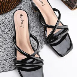 DressBerry Block Sandals with Buckles image 1