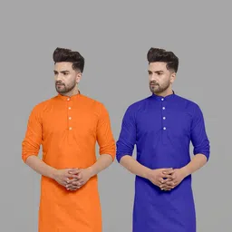 VS MALL Men Blue Kurtas-picture-29