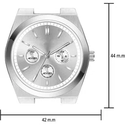 SZN Men Dial & Stainless Steel Straps Analogue Watch Crono Royal SilverDLSZN33300560 image 5