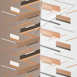 DDecor Omega Brown Geometric Cotton 144 TC Fitted Double King Bedsheet Set-1.82 m X 1.98 m image 5