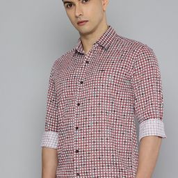 Mufti Pure Cotton Slim Fit Geometric Printed Casual Shirt-picture-13
