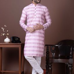 DEVOILER Men Embroidered Regular Kurta with Pyjamas-picture-12