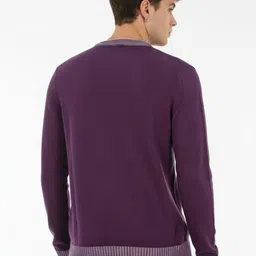 glitchez Acrylic Pullover with Contrasting Ribbed Edges image 5
