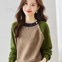 StyleCast Women Round Neck Pullover Sweaters-picture-1