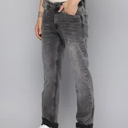 Mufti Men BOM 061 Straight Fit Mid-Rise Heavy Fade Stretchable Jeans image 2