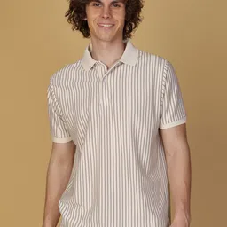 V-Mart Striped Polo Collar Pockets T-shirt-picture-33