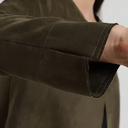 FableStreet Women Suede Tailored Jacket image 2