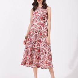 FableStreet Women Floral Print Fit & Flare Midi Dress-picture-21