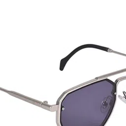 SPADEACES Unisex Black Lens & Silver-Toned Other Sunglasses with image 2