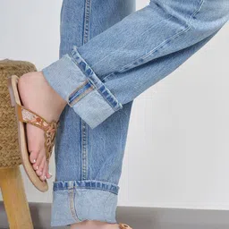 SZN Women Embellished Party Open Toe Flats image 3