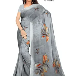 SHIVAM FABRICS Floral Poly Georgette Saree-picture-40