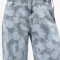 FREAKINS Women Icy Camo Baggy Jeans image 3