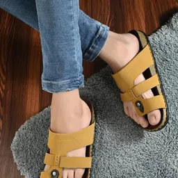 GWALK Men Yellow Sandals image 2