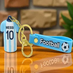 ADOREAL Pack Of 2 Ronaldo And Messi Football Jersey Keychains And Keyrings image 4