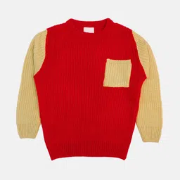 CHKOKKO Boys Colourblocked Woollen Pullover-image-2