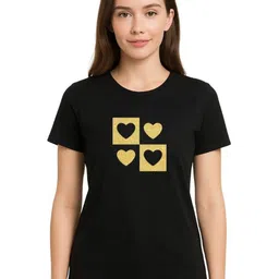MORDEN MUSE Graphic Printed Round Neck Cotton T-shirt-image-94
