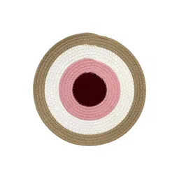 JASMEY HOMES White & Beige Braided Round Table Placemats-image-57