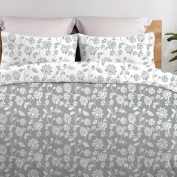 Sleeping Owls- because your sleep matters Grey & White Ethnic Motifs 150 GSM Comforter image 3