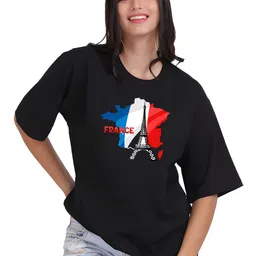 Moda Rapido Women Graphic Printed Round Neck Cotton Oversized T-shirt-picture-37