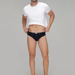 AMUL COMFY Pack Of 3 Cotton Basic Briefs AC-CBRIIE-LB-SG-NY-XL-3PC image 5