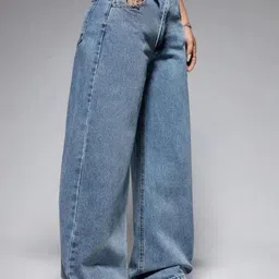 VK FASHION Women Jean Wide Leg High-Rise Clean Look Stretchable Jeans-image-34