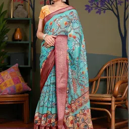 PAMPER YOURSELF Floral Handloom Saree image 5