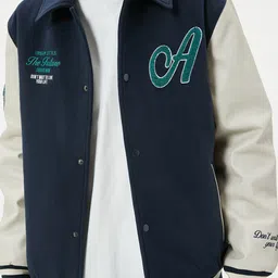 Koton Men Bomber with Patchwork Jacket image 2