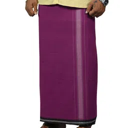 PRAKASAM COTTON Men Pure Cotton Welcro Adjustable Dhotis With 2 Way Pocket image 2