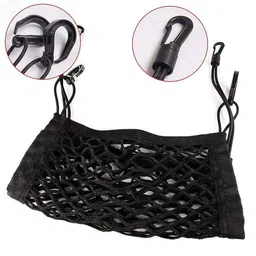 palay 2-Layer Car Mesh Organizer Seat Back Net Bag Barrier of Backseat Pet Holder Car Side Seat Catcher image 3