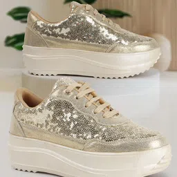 GLITTERY PARTY AND CASUAL WEAR Sneakers For Women-image-14