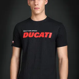 Men Printed Crew Neck Pure Cotton Grey T-Shirt-image-23