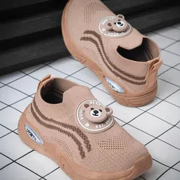 KATS Kids Textured Bear Face Rotating Charms Casual Shoe-picture-27