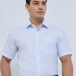 Raymond Men Checked Pure Cotton Formal Shirt-picture-0