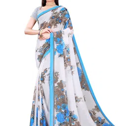 Moda Rapido Floral Pure Georgette Saree image 4