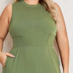 StyleCast Solid Sleeveless Plus Size Playsuit image 2
