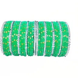 Instyle Forever Green Glass Artificial Stones & Beads Bangle-picture-29