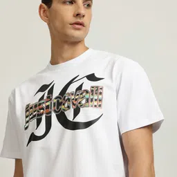 Just Cavalli Men Typography Printed Round Neck Cotton T-shirt image 4