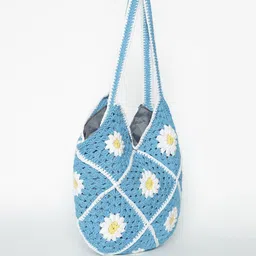 Sugercandy Floral Half Moon Cotton Tote Bag image 2